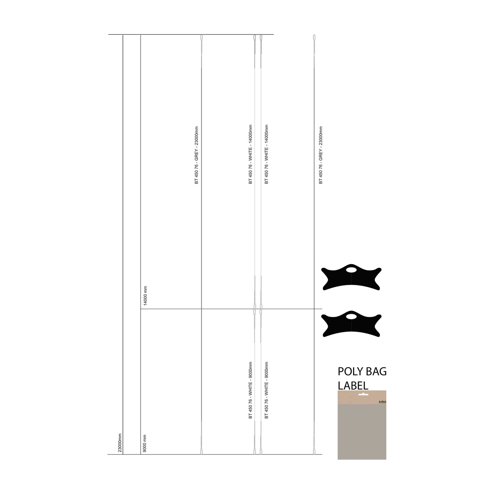 FLYING LINE SET SK76 (22m+2m)